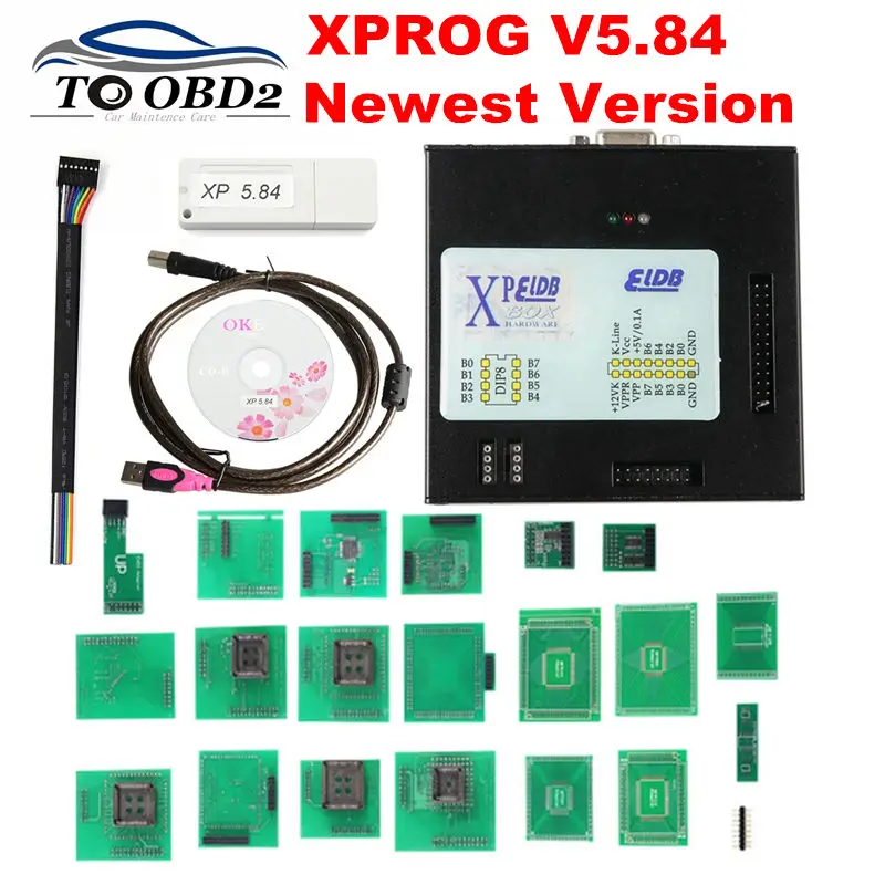Лучшее качество XPROGM 6,12 5,86 5,84 X Prog M коробка V5.55 Авто ЭБУ чип Тюнинг программист Xprogm 5,84 Xprog 5,55 Xprog - Цвет: V5.84
