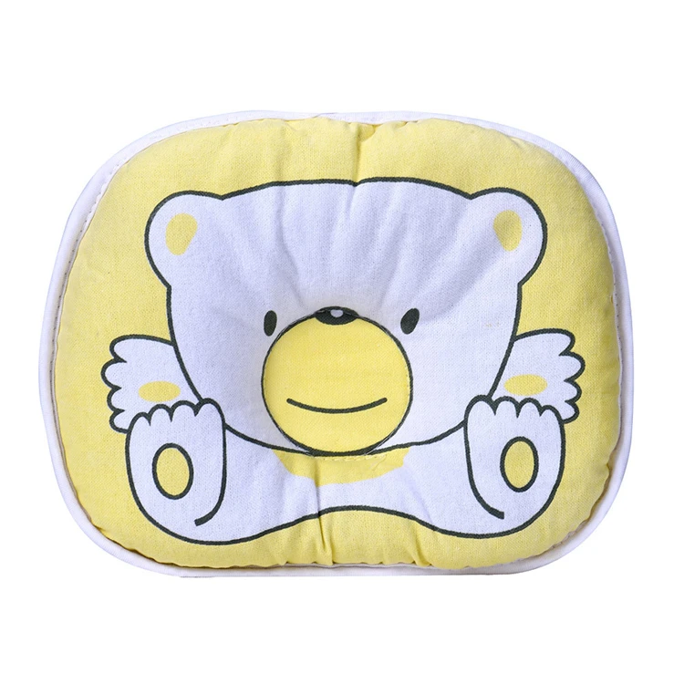 Медведь мультфильм подушку для новорожденных Детская комната Декор спальный Поддержка Предотвращение плоской головкой Подушка для
