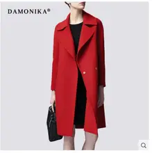 Women s long 2018 new woolen overcoat for women fall and winter