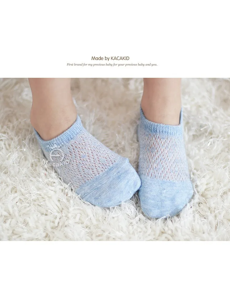 Kacakid для детей коттоновые Носки для маленьких мальчиков и девочек карамельный цвет Носки для новорожденных детские мягкие носки-башмачки 5 пар/лот