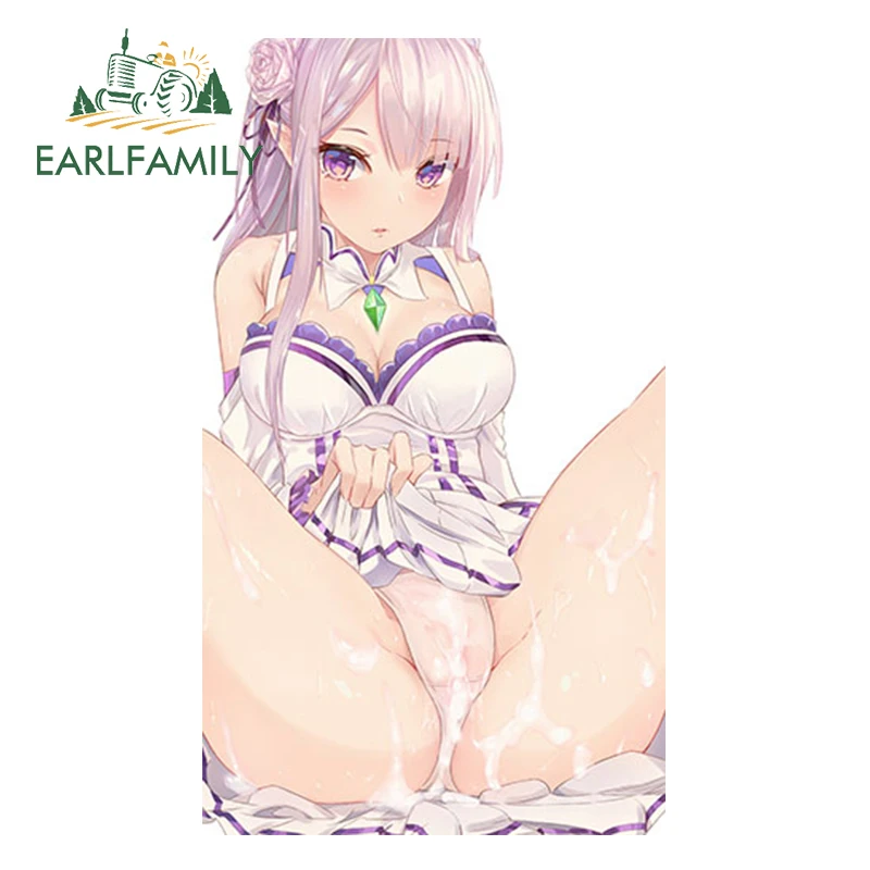 

EARLFAMILY 13cm x 7.57cm 3D Sexy Hot Car Sticker Emilia Render Car Motorcycle Decal Cool Graphics JDM Car Stickers and Decals