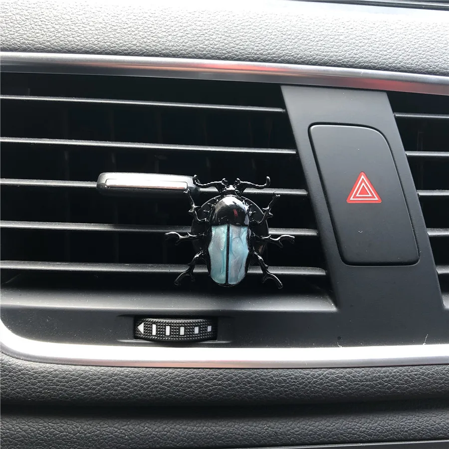 

Beautiful car adornment perfume Lady's car air conditioning decoration Metal beetle modeling Car perfume ornaments Air Freshener