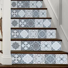 Funlife плитка таблички для Лестница, ретро Средиземноморский Дизайн пол Mural Стикеры DIY для украшения дома, Водонепроницаемый съемный