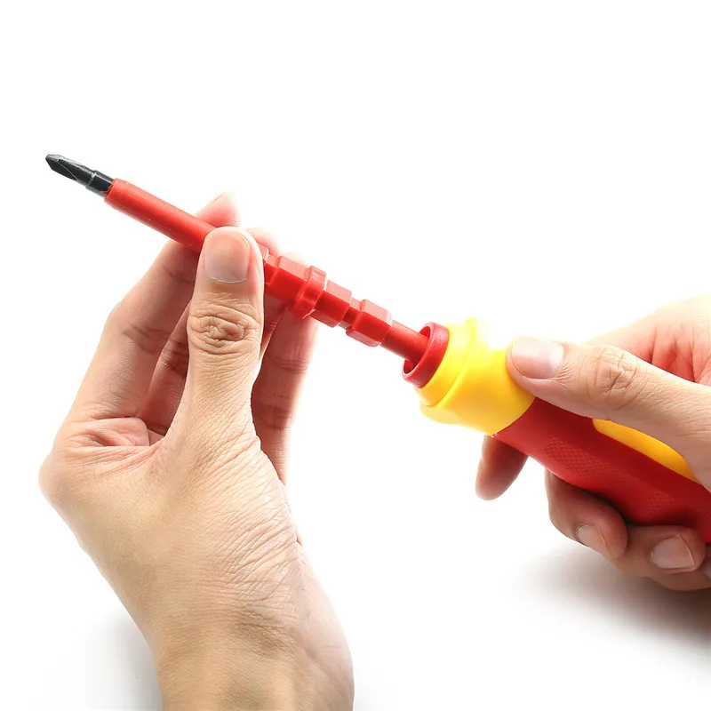 Drillpro 7 шт. электрические отвертки инструменты изолированные электрики одной головы ручной CRV щелевые Phillips, магнитная Herramientas