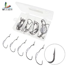 25 шт./лот набор рыболовных крючков с кривошипом, пружины, Мягкая приманка, приманка, рыболовный крючок, рыболовные снасти, коробка