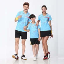 Спортивная быстросохнущая дышащая рубашка для бадминтона теннисные майки для женщин и мужчин, детская одежда для настольного тенниса тренировочные футболки для бега LY86