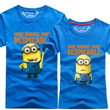 2017 Summer New Despicable Me 2 Minions T Shirt Lovers Clothes O Neck Short Sleeve Matching