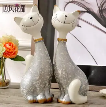 

new Resin cat crafts Creative Decorate gift