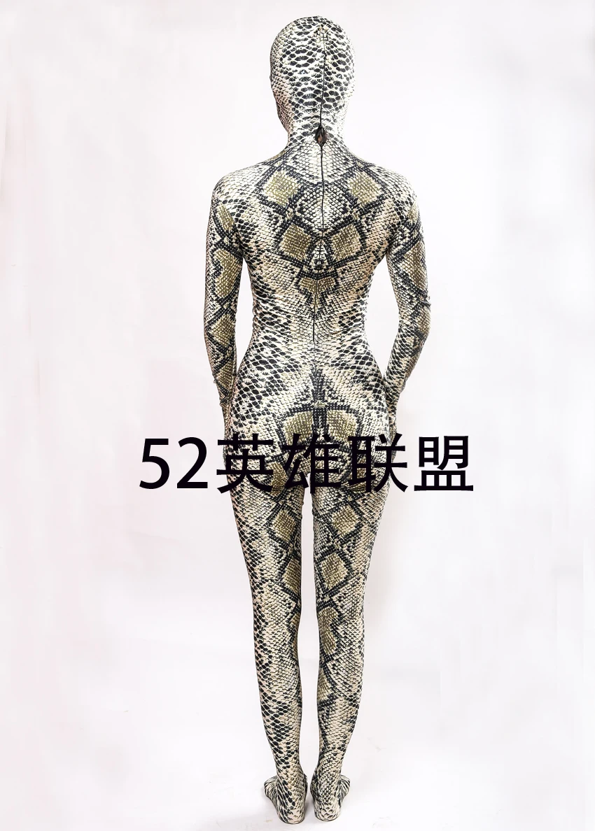Сексуальная Змея kig zentai тело костюм полный тело спандекс змея плотный Косплей Костюм на заказ