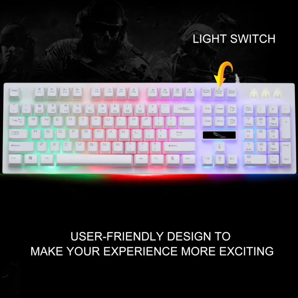 Wired Gaming Keyboard USB Backlight Gaming Keyboard Ergonomic Comfortable 114 Keys Keyboard For PC Laptop For Pro Gamer Wired Gaming Keyboard USB Backlight Gaming Keyboard Ergonomic Comfortable 114 Keys Keyboard For PC Laptop For Pro Gamer