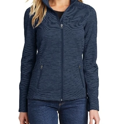 Port Authority L231 Ladies Digi Stripe Fleece Jacket Navy - Extra Large (1)