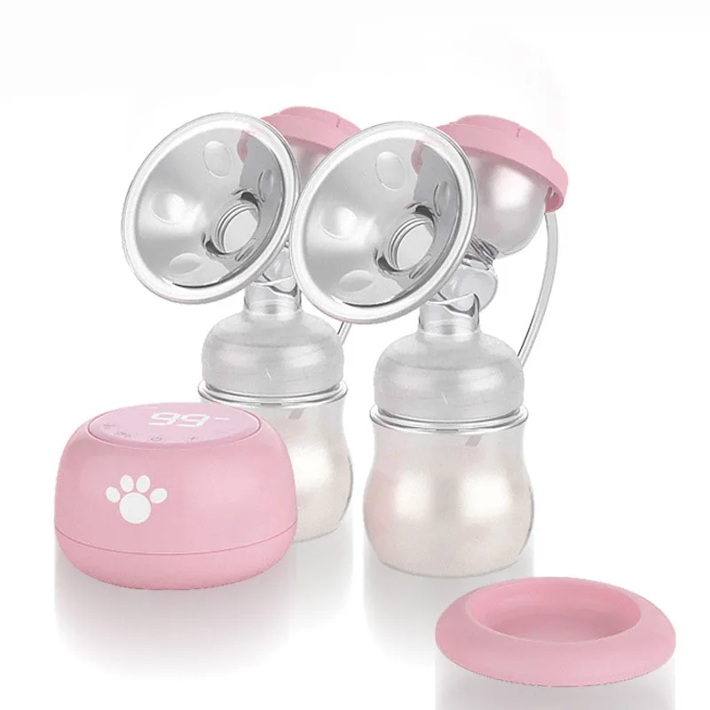 Electric Breast Pump Breast Bilateral Dual-frequency 9 Gears Adjustment Pump with LED Display S7JN