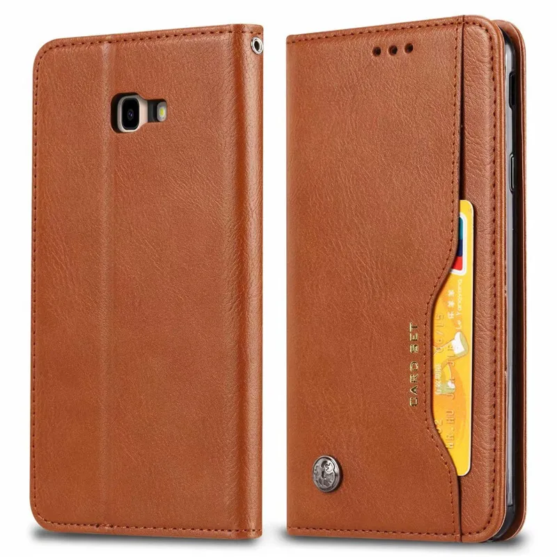 

Wallet Credit Card Slot Flip Cover Leather Case For SAMSUNG Galaxy J4 Plus 2018 Anti-knock Phone Cases