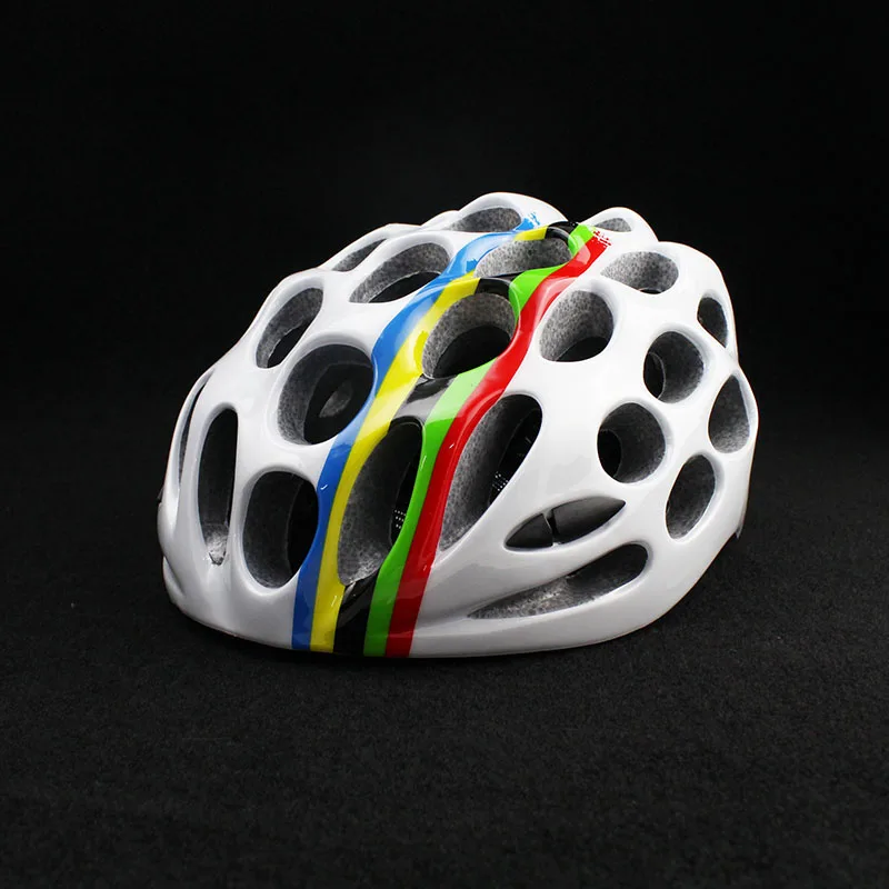 Защитный цельный литой велосипедный шлем матовый для мужчин и женщин профессиональные велосипедные шлемы для спорта на открытом воздухе горный шоссейный велосипед - Цвет: glossy colorful w