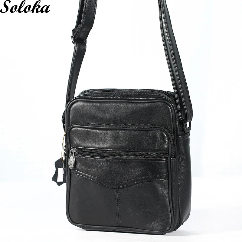 

1Pc Handbags Sheepskin Leather Male Messenger Purse New Arrival 2018