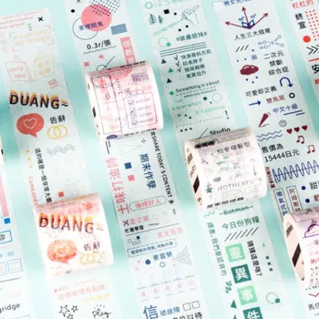 

1 Pcs Kawaii Self Reflection China Word Washi Paper Masking Tapes DIY Tape Scrapbooking Sticker Decorative Stickers Party