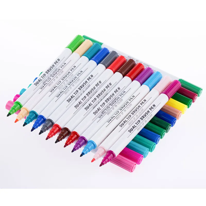 

Dual Tip Marker Watercolor Brush Pen Fine Broad Artistic Art Pens And Markers Children Sketching Coloring Art Markers