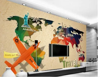 

3d customized wallpaper 3d wallpaper World map sofa background wall murals bathroom 3d wallpaper living style wallpaper