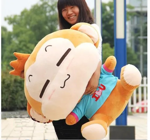 the stuffed lovely monkey animal plush toys cute happy monkey toy doll birthday gift boy blue monkeys about 70cm 1pcs 18cm cute flower monkey plush toy stuffed animals