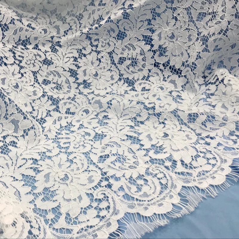

LASUI NEW 5 colors cotton eyelash lace fabric hollow fabric Beautiful flowers Decoration Crafts Sewing Lace For Dress C0238