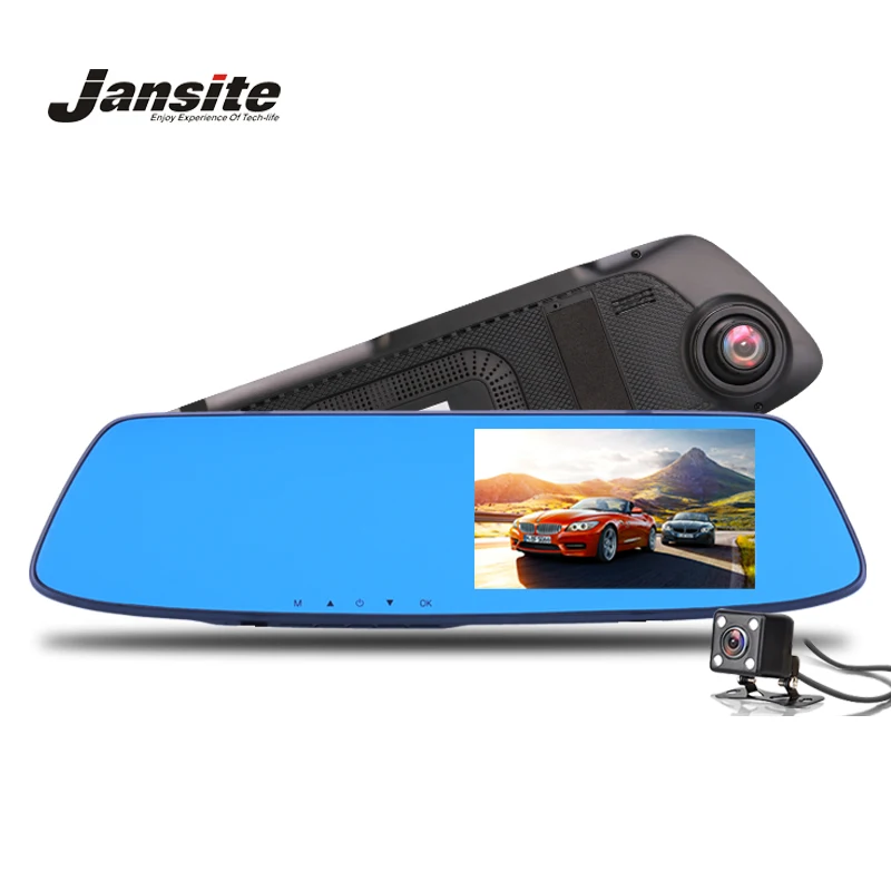Kopen Auto Camera Achteruitkijkspiegel Auto DVR Dubbele Lens Dash Cam Recorder Video Registrator Camcorder 1080 p HD Nachtzicht Reverse afbeelding