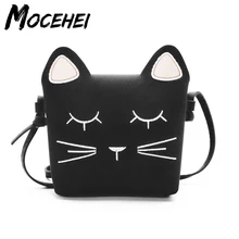 Child Handbag Cat Sweet Cute PU Leather Children Fashion Multi Color font b Kids b font