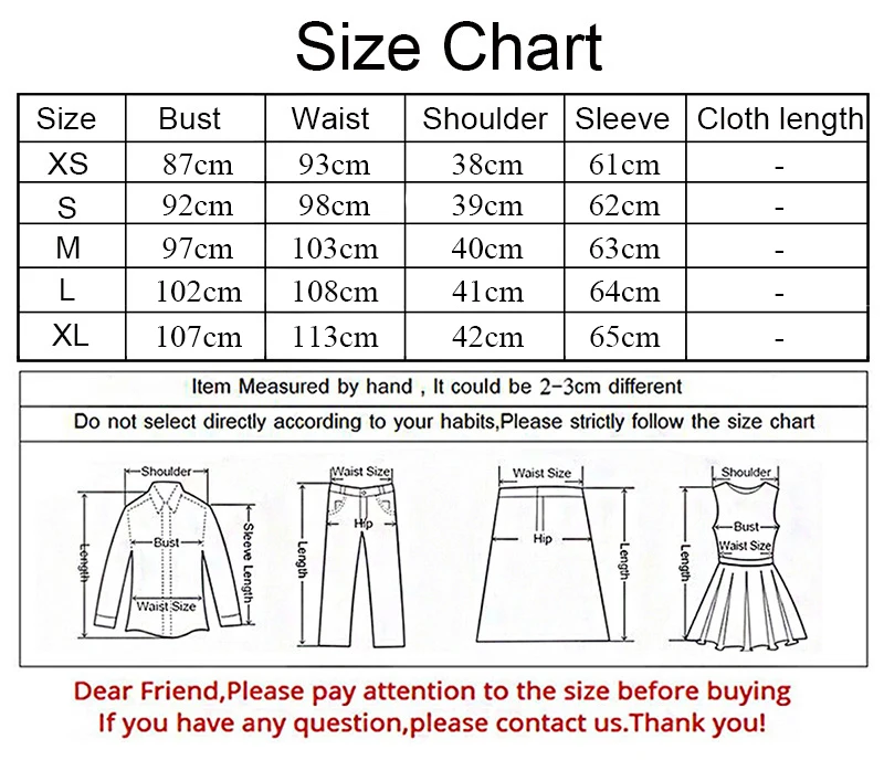 yao size xs-xl