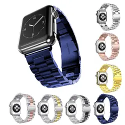ASHEI браслет Ремешки для наручных часов Apple Watch 4 серии 3 группа 42 мм 38 нержавеющая сталь металлическая застежка ремешок iWatch 3/2/1