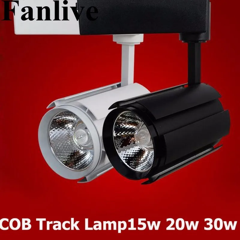 

Fanlive 20pcs/lot LED Track Light 15W 20W 30W COB Rail Light Spotlight Lamp Replace 300W Halogen Lamp AC110V 220V 230V 240V