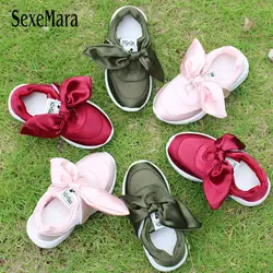 Новые осенние детские кроссовки для девочек кроссовки розовый/красный/зеленый 2018 ребенок для отдыха для девочек кроссовки модные ткани