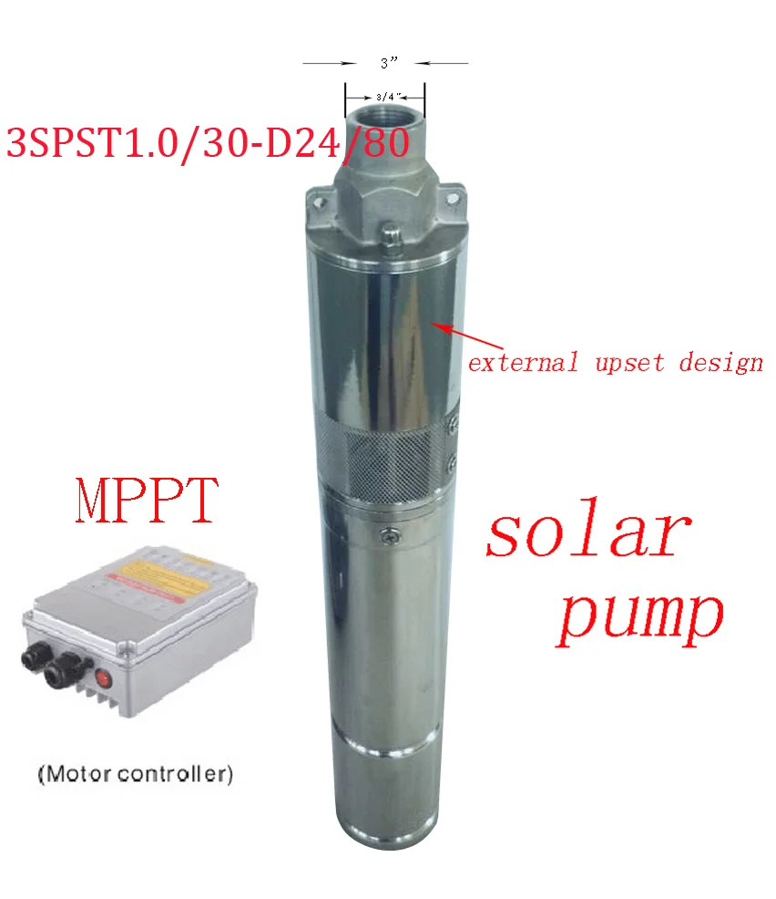 DC24v 210 Вт новая мода солнечной энергии Bomba высокого давления орошения скважин винтовой насос 3 года гарантии 3SPST1. 5/80-D24/210