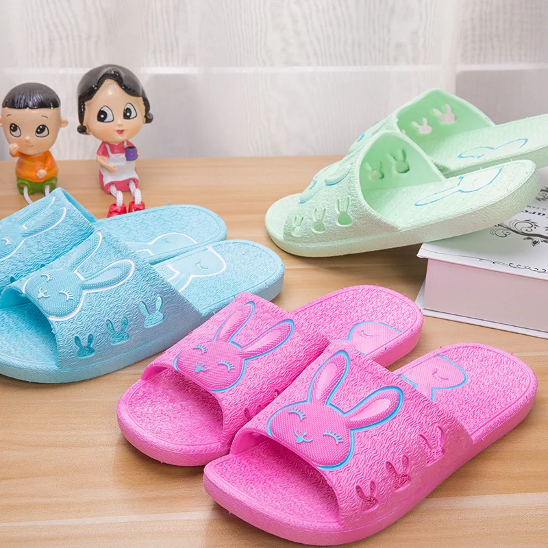 DreamShining Summer Non Slip Bathroom Slippers Men And Women Rabbit