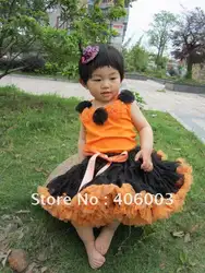 5 компл./лот Бесплатная shipping2012 Хэллоуин Orange Pettiskirt набор