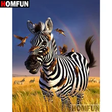 HOMFUN Алмазная картина "Животные Зебра" вышивка крестиком на заказ фото алмаз, вышивка квадратными круглыми настенный Декор для дома A07474