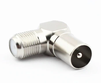 

RG6 FK adapter to RF connector F Head Right Angle bend Male to male 9.5 TV Signal Cable to TV Directly Convert Plug High Qualit