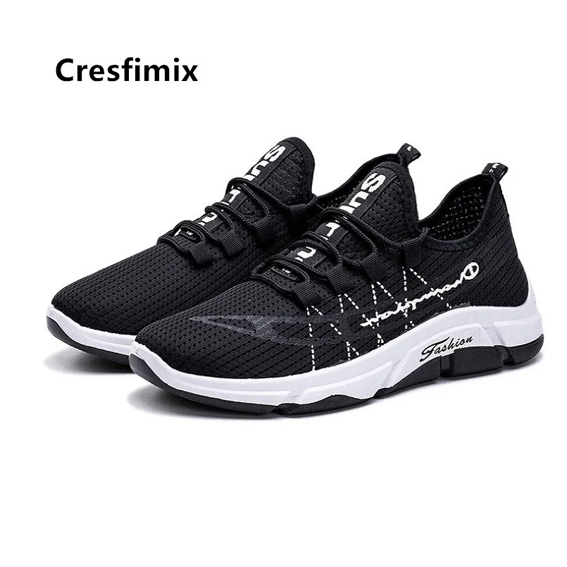 Cresfimix мужской классический высокое качество дышащие черные кроссовки для мужчин Прохладный удобные нескользящая обувь мужская обувь zapatos
