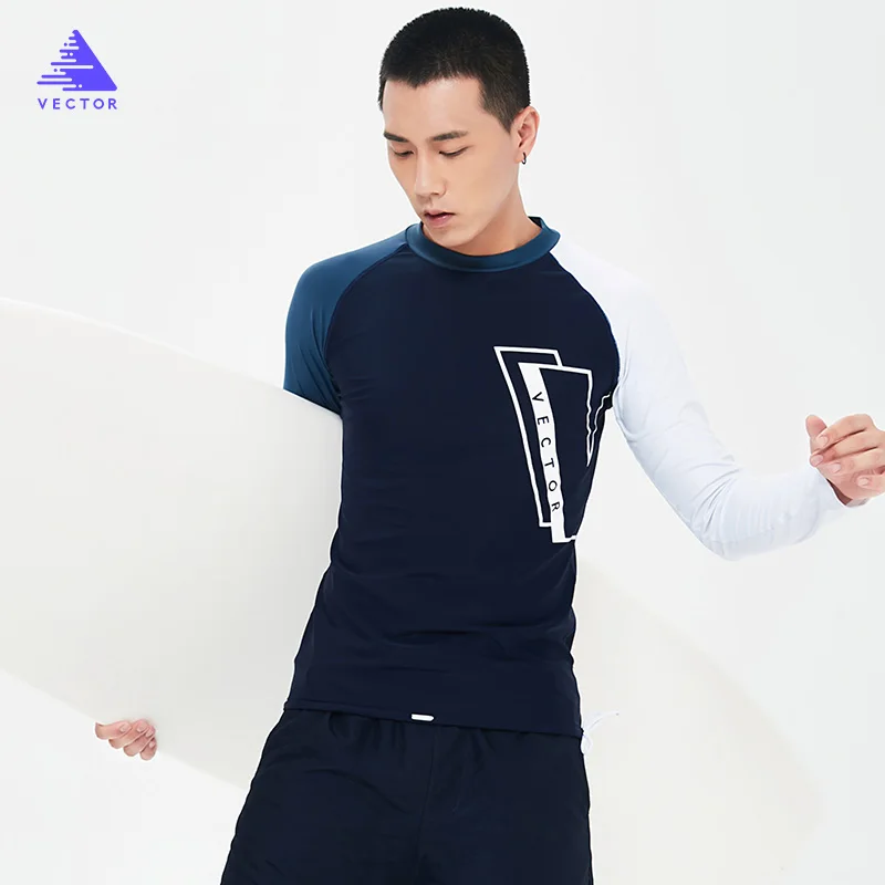 XXL Men Rash Guard Shirts Unique Printing Surfing Diving UPF50+ UV Protection Beach Long Sleeve Swimwear Suit Prevent Jellyfish 2