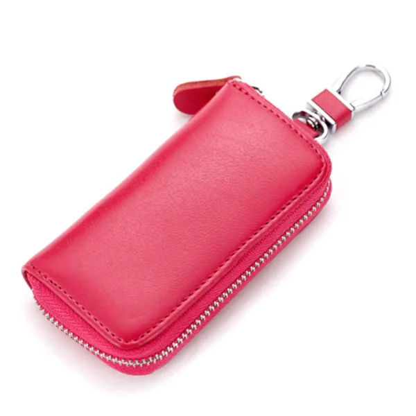 BISI GORO Luxury Key Holder Leather Key Organizer Men&Women Car Key Bag Fashion Housekeeper Key Holder Creative Gifts - Цвет: Red CL930