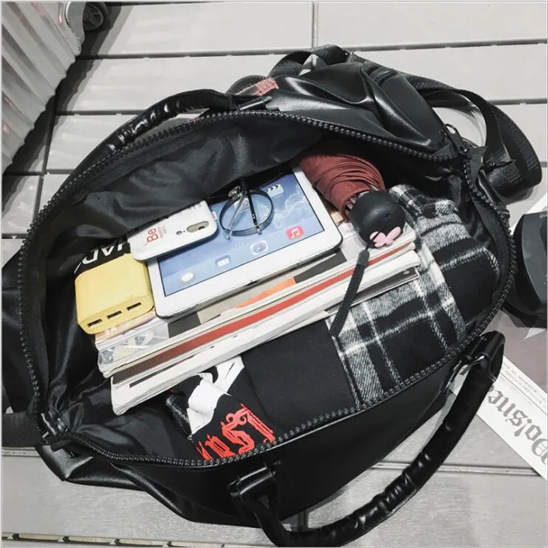 

PU Leather Sports For Fitness Yoga Bags Women Travel Sport Handbag Crossbody Waterproof Training Gym Bags Shoes Storage Dropship