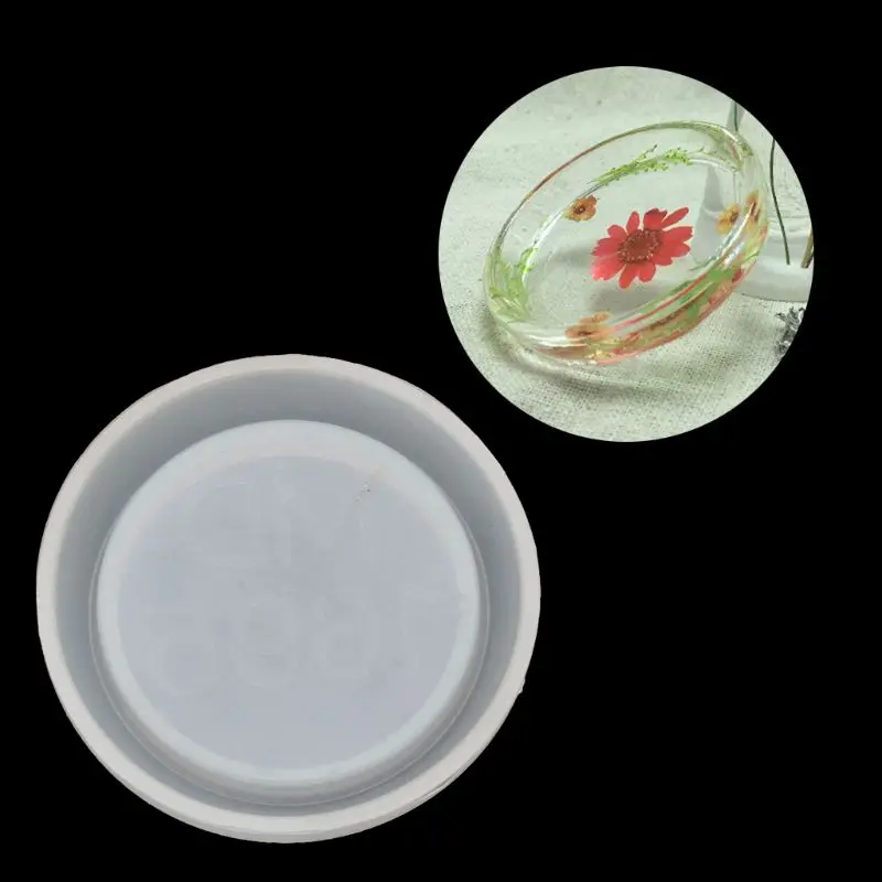 Маленькая круглая тарелка посуда смолы литейная форма силиконовая форма, ручная работа Искусство ремесло
