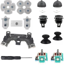 For PS4 Pro JDM 040 V2 Controller Repair Set L1 R1 L2 R2 Trigger Buttons 3D analog Joysticks Thumb Sticks Cap Conductive Rubber