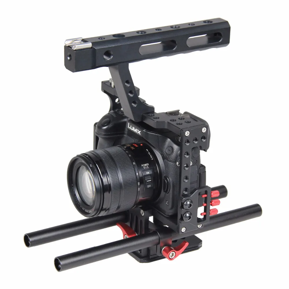 Держатель для камеры DSLR с поддержкой стабилизатора видео системой стержней Sony ILCE