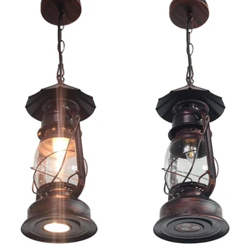 

MD8716 Iron Pendent Light Vintage Nostalgic Oil Lamp Lantern European Style Antique Decorative Light Ambient Light Indoor Light