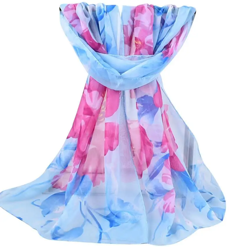 

Scarves Fashion Solid Women Scarf For Ladies Floral Printed New 2018 Scarf Shawl Wrap Cachecol 18JUL18