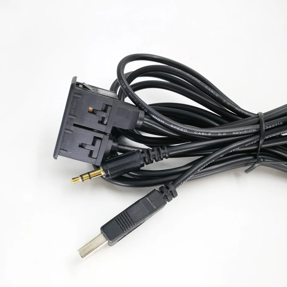 Biurlink 100 см Универсальный Автомобильный AUX USB/2RCA USB панельный порт зарядки адаптер для Toyota Collora Camry для Mitsubishi