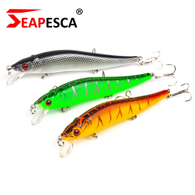 

SEAPESCA 6 Colors Sinking Floating Minnow Fishing Lure 120mm 13.2g Lifelike 3D Eyes Swimming Hard Baits Pesca Tackle YA81