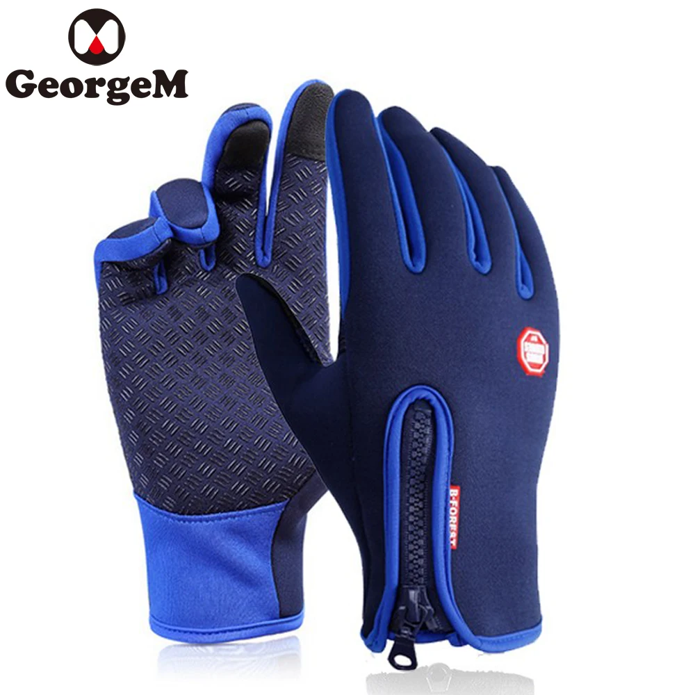 Warm Bicycle Glove Skeleton Bones Full Finger Touch Screen Windproof Bike Gloves