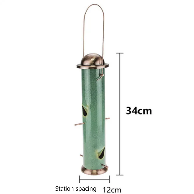 Жилой балкон водонепроницаемый кормушка для птиц Открытый Садовая кормушка для птиц применение еда Автоматическая ZP12201147 - Цвет: Green long tube