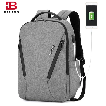 

BALANG Brand 2019 Men's Casual Backpacks Waterproof Laptop Backpack Computer Backpack Bagpack USB School Bags for Teenagers