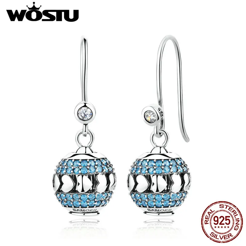 

2019 NEW Design 100% 925 Sterling Silver DIY Drop Earrings For Women Luxury Authentic Original Jewelry